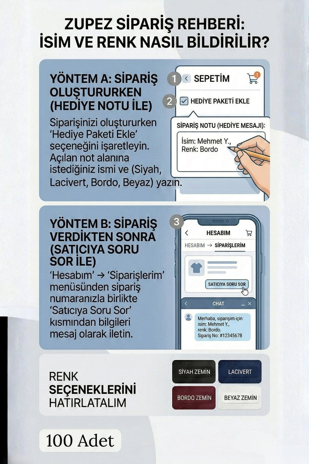 Eşya Karışmasını Önleyen Yıkanabilir Kıyafet İsimliği - Huzurevi, Askeriye ve Yurt Uyumlu (100 Adet)