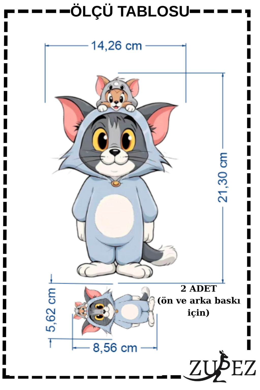 Komik Kedi Desenli Dijital Baskı | Kumaş ve Tişört için Ütüyle Yapışan Transfer Baskı Kağıdı