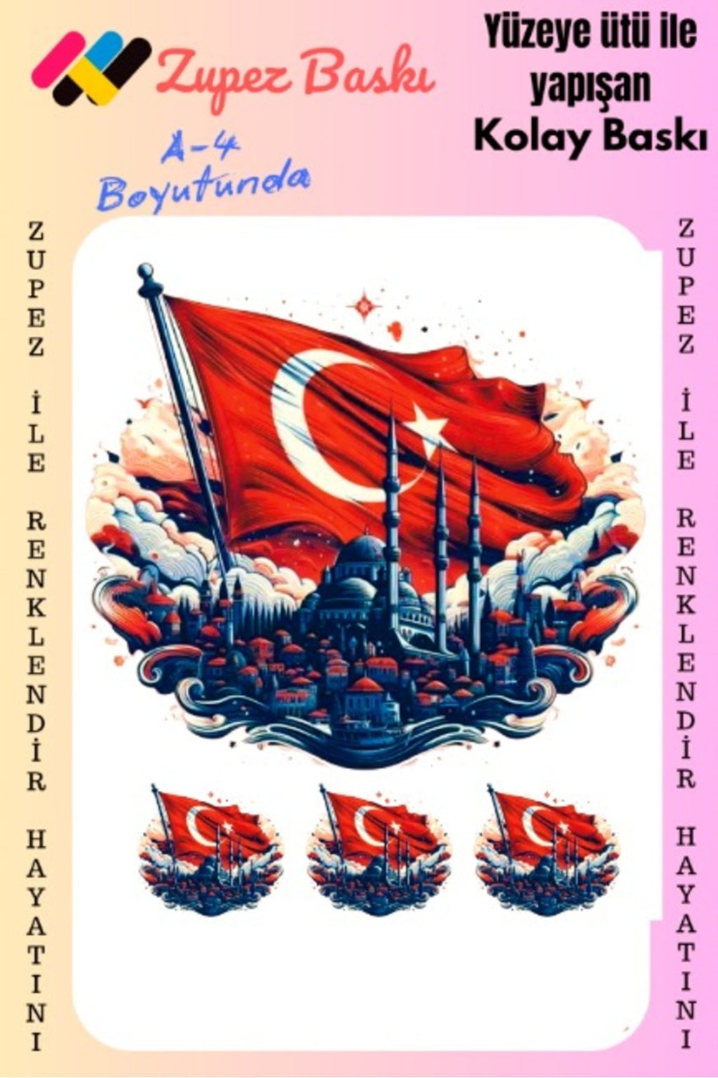 Ütü Ile Yapışan Hazır Bayrak Baskısı- Arması