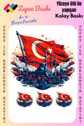 Ütü Ile Yapışan Hazır Bayrak Baskısı- Arması