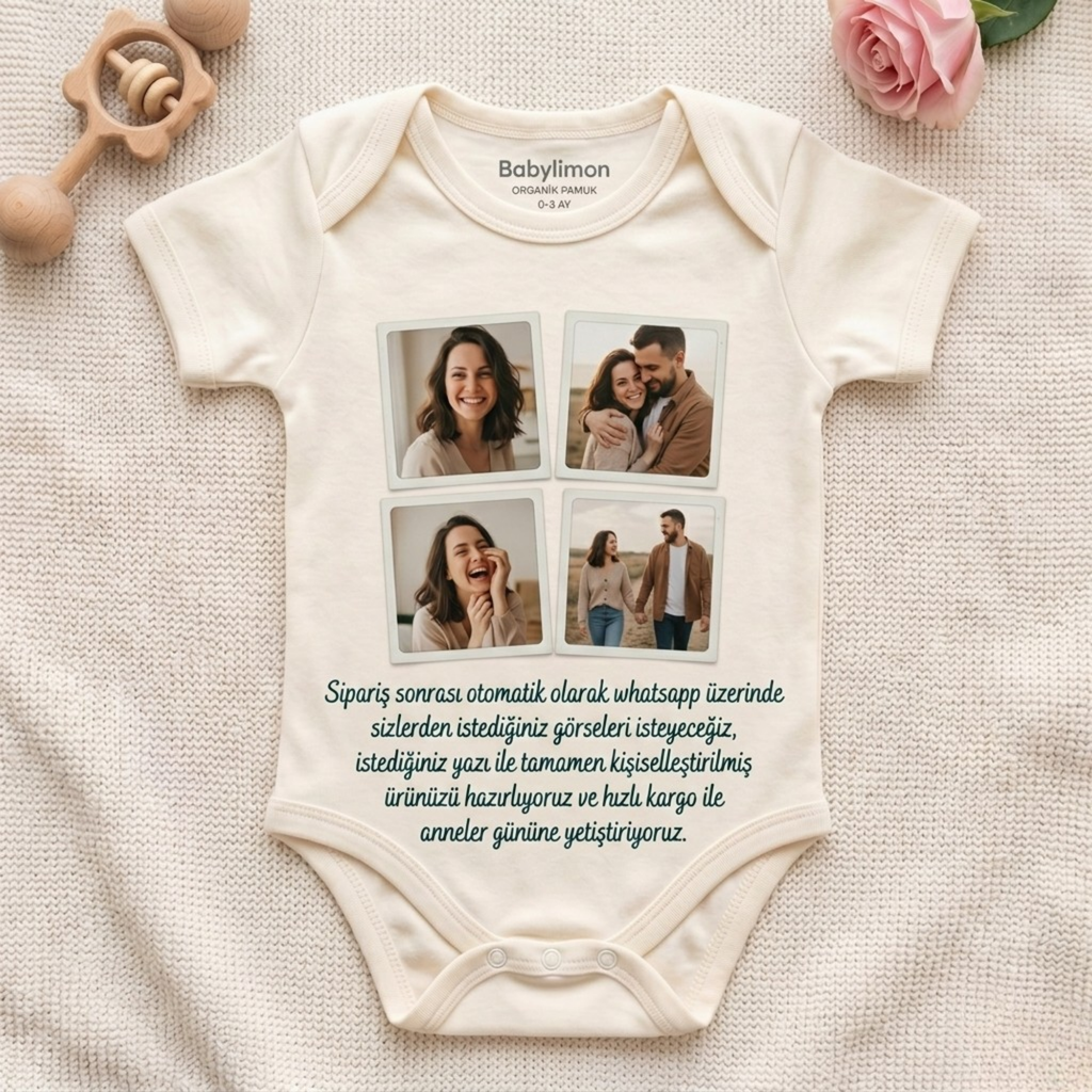 Kişiselleştirilebilir Polaroid Kolajlı Anneler Günü Zıbını