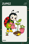 ZPZ520 – Uğur Böceği Bahçıvan Ütüyle Uygulanabilir Transfer Baskı ana ürün görseli
