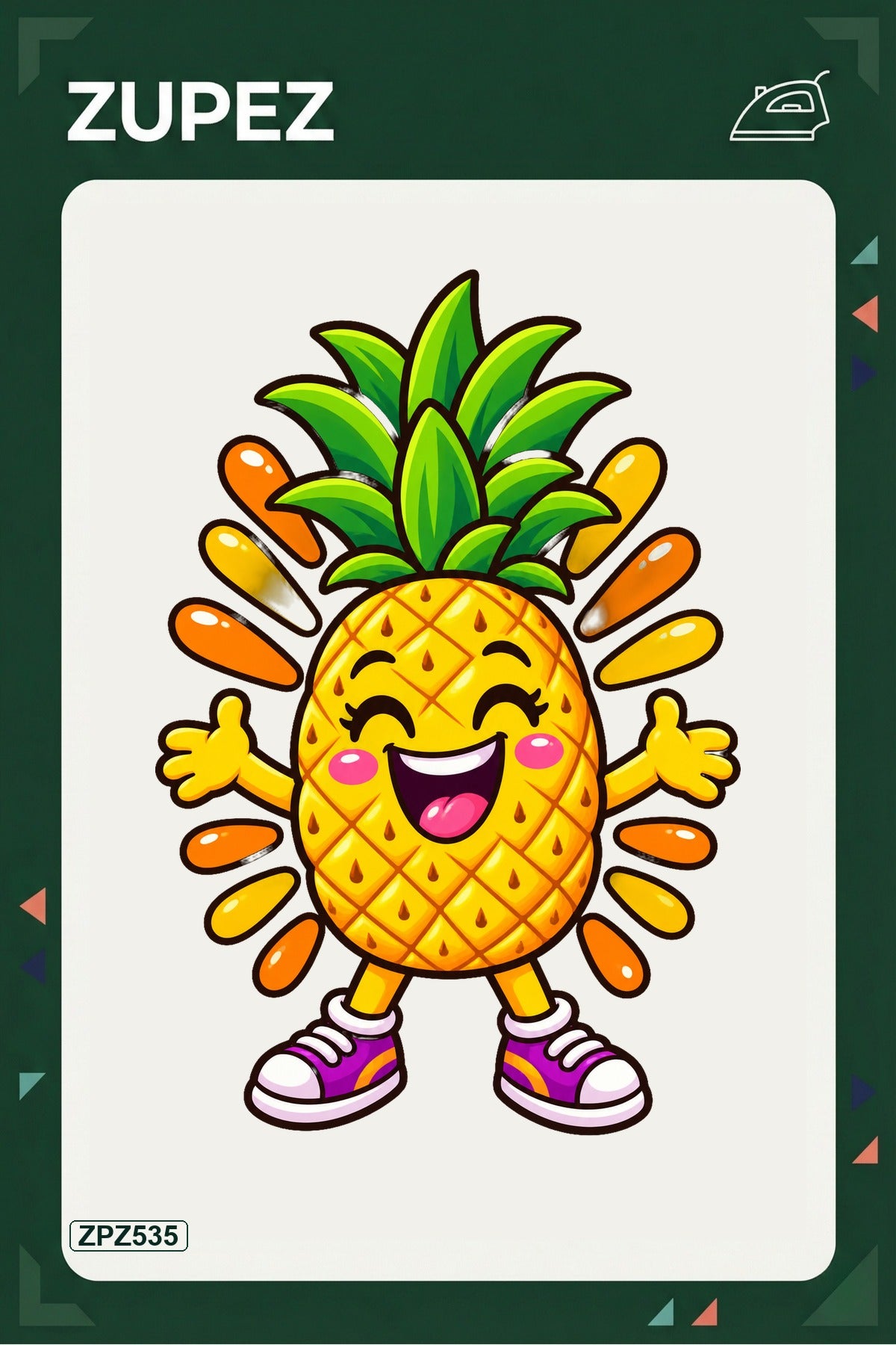 ZPZ535 – Güneşli Ananas Ütüyle Uygulanabilir Transfer Baskı ana ürün görseli