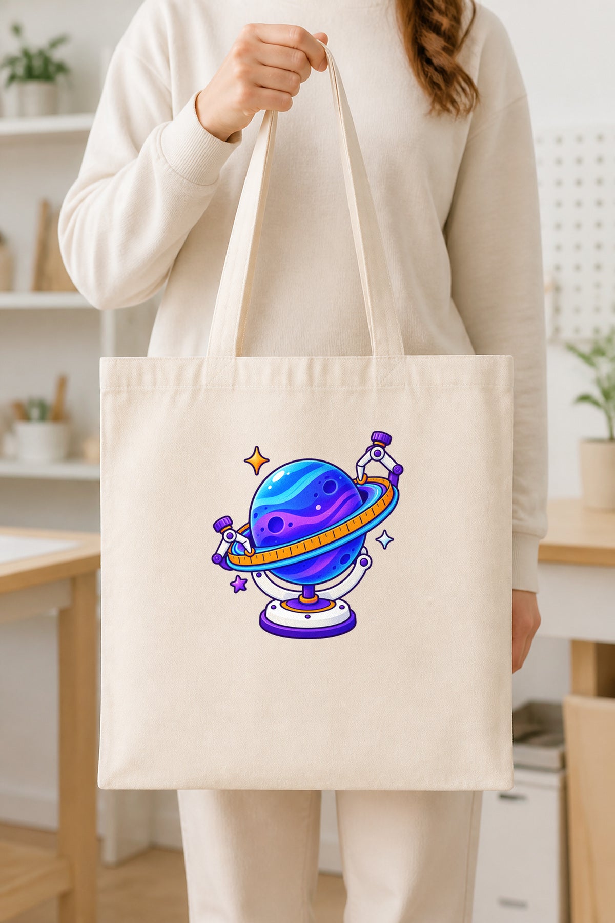 ZPZ571 transfer baskı gerçekçi kullanım mockup görseli; baskı alanı en fazla 19 × 25 cm