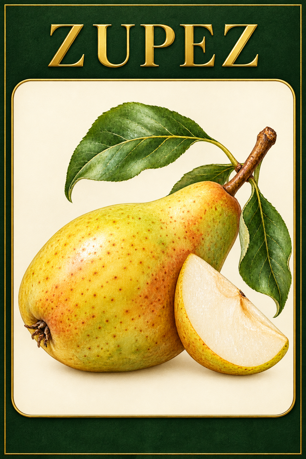 ZUPEZ Armut Bahçesi Kesitleri | 6 Farklı Botanik Desenli Fiziksel DTF Transfer Seti — tasarım 5