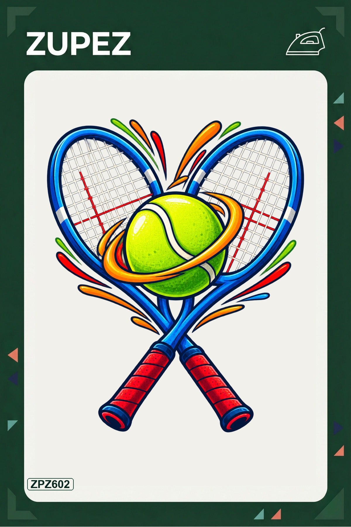 ZPZ602 – Tenis Raket Beşiği Ütüyle Uygulanabilir Transfer Baskı ana ürün görseli