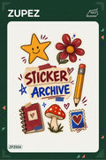 ZPZ654 – Sticker Archive Ütüyle Uygulanabilir Transfer Baskı ana ürün görseli