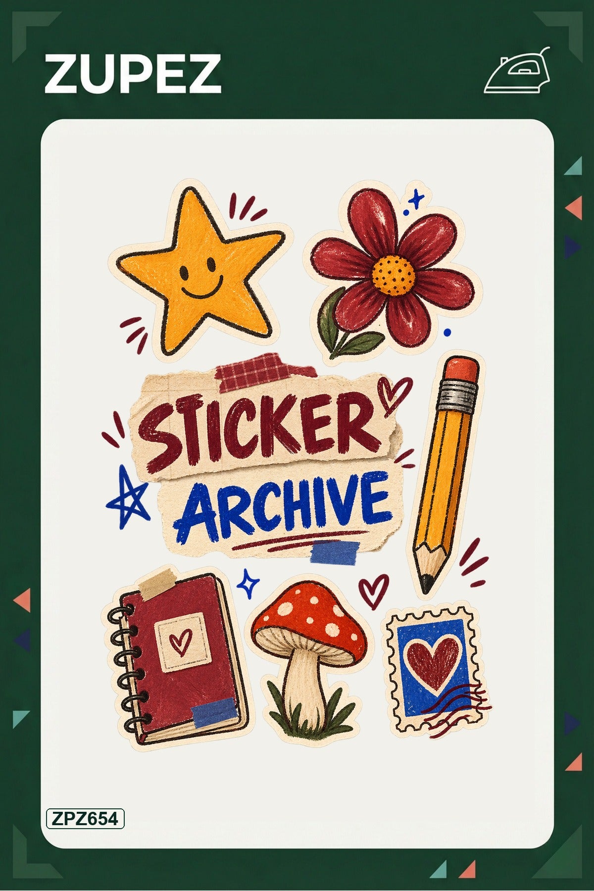 ZPZ654 – Sticker Archive Ütüyle Uygulanabilir Transfer Baskı ana ürün görseli