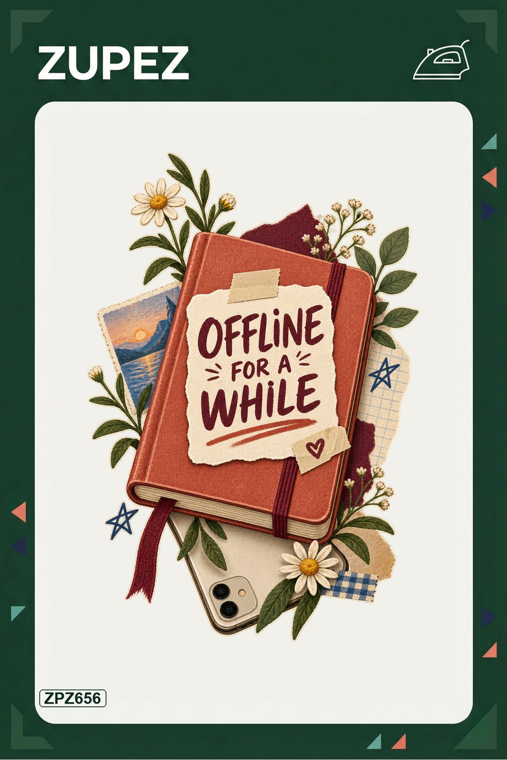 ZPZ656 – Offline For A While Ütüyle Uygulanabilir Transfer Baskı ana ürün görseli