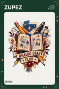 ZPZ659 – Analog Diary Club Crest Ütüyle Uygulanabilir Transfer Baskı ana ürün görseli