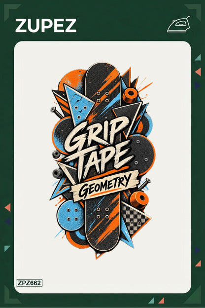 ZPZ662 – Grip Tape Geometry Ütüyle Uygulanabilir Transfer Baskı ana ürün görseli