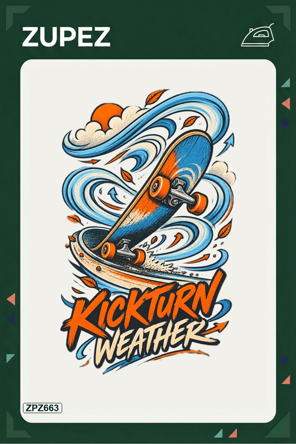 ZPZ663 – Kickturn Weather Ütüyle Uygulanabilir Transfer Baskı ana ürün görseli