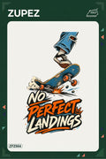 ZPZ664 – No Perfect Landings Ütüyle Uygulanabilir Transfer Baskı ana ürün görseli