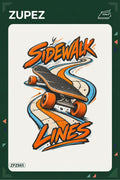 ZPZ665 – Sidewalk Lines Ütüyle Uygulanabilir Transfer Baskı ana ürün görseli