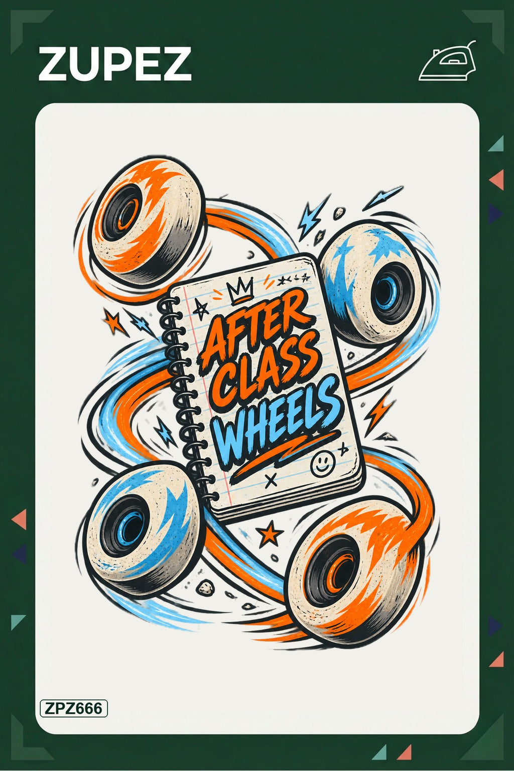 ZPZ666 – After Class Wheels Ütüyle Uygulanabilir Transfer Baskı ana ürün görseli
