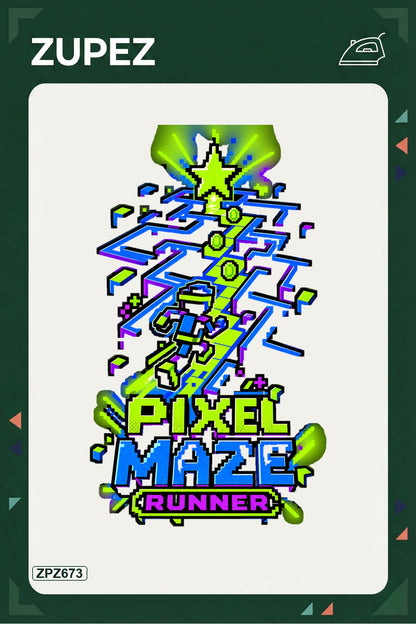 ZPZ673 – Pixel Maze Runner Ütüyle Uygulanabilir Transfer Baskı ana ürün görseli