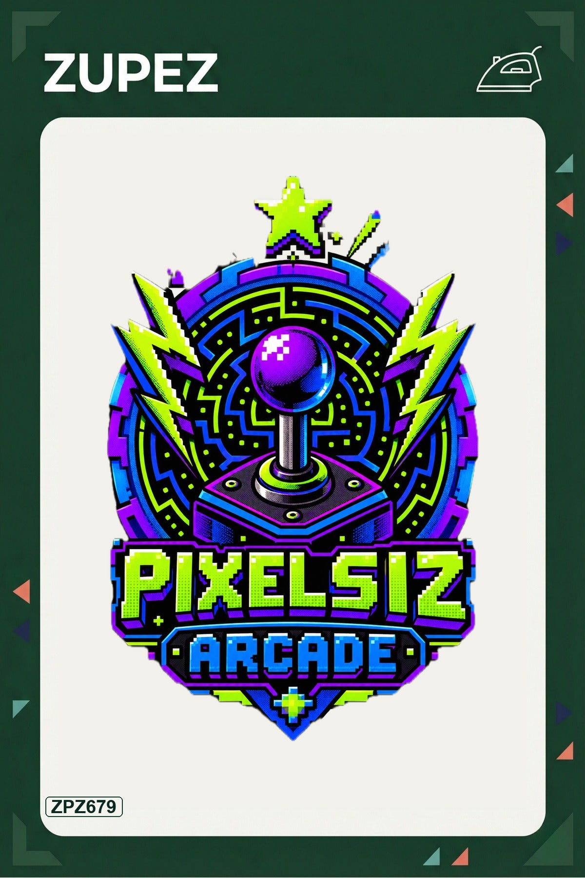 ZPZ679 – Pixelsiz Arcade Emblemi Ütüyle Uygulanabilir Transfer Baskı ana ürün görseli