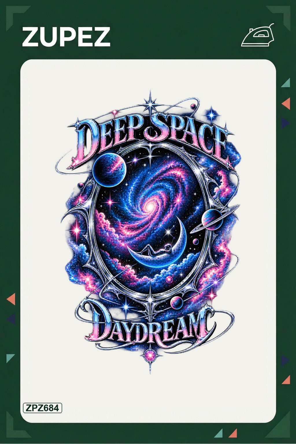 ZPZ684 – Deep Space Daydream Ütüyle Uygulanabilir Transfer Baskı ana ürün görseli