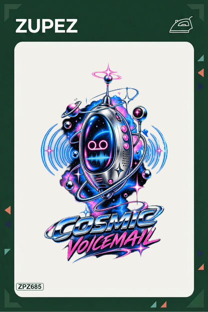 ZPZ685 – Cosmic Voicemail Ütüyle Uygulanabilir Transfer Baskı ana ürün görseli