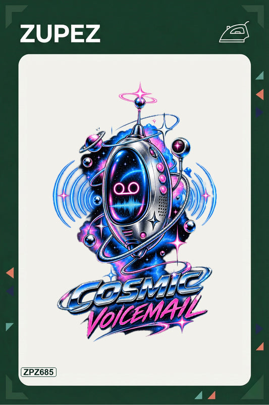 ZPZ685 – Cosmic Voicemail Ütüyle Uygulanabilir Transfer Baskı ana ürün görseli