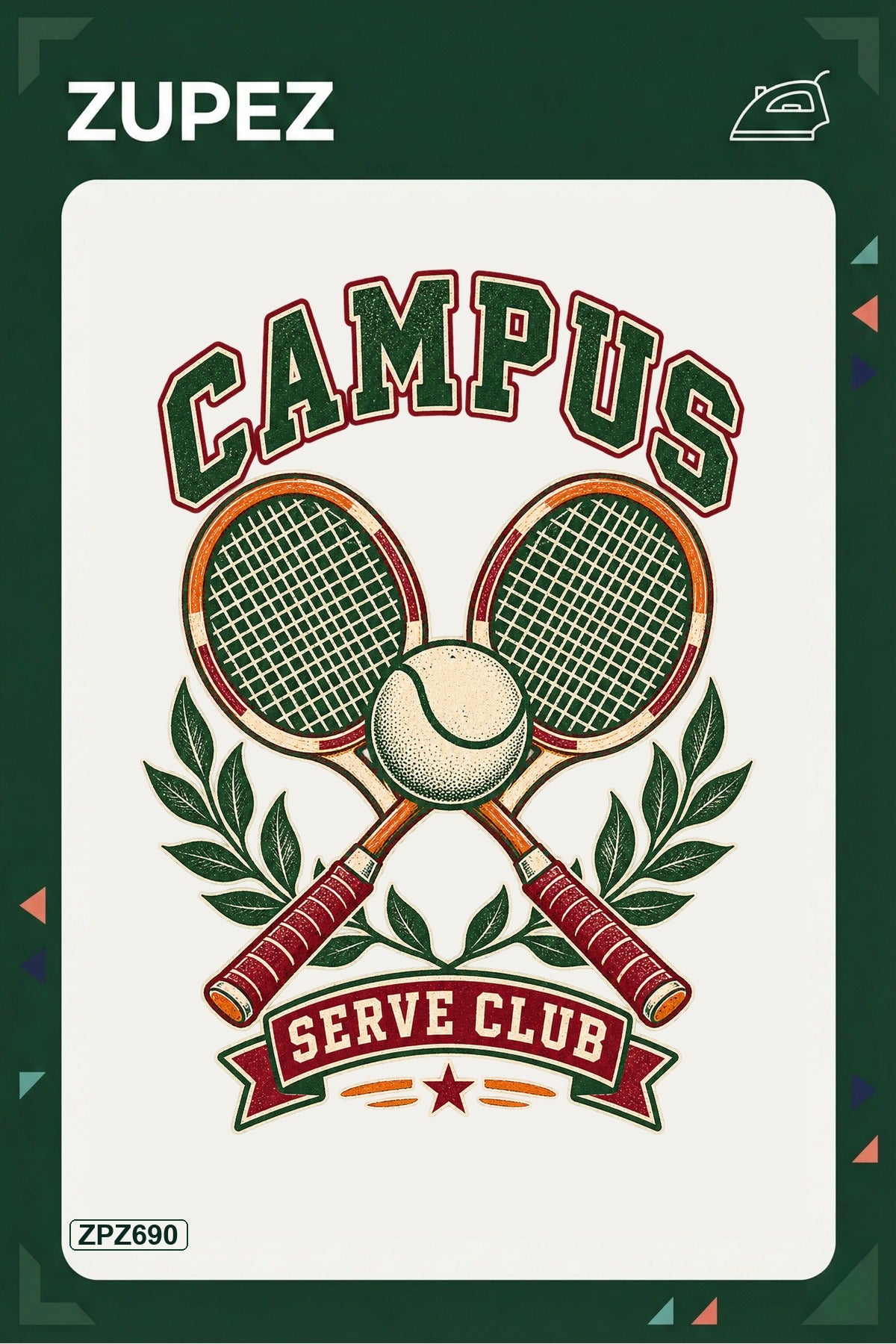 ZPZ690 – Campus Serve Club Ütüyle Uygulanabilir Transfer Baskı ana ürün görseli