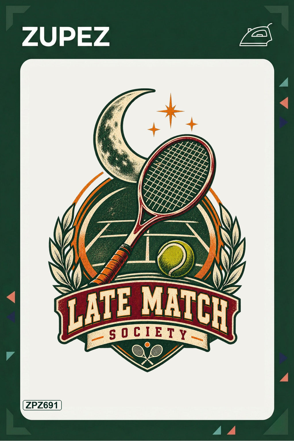 ZPZ691 – Late Match Society Ütüyle Uygulanabilir Transfer Baskı ana ürün görseli