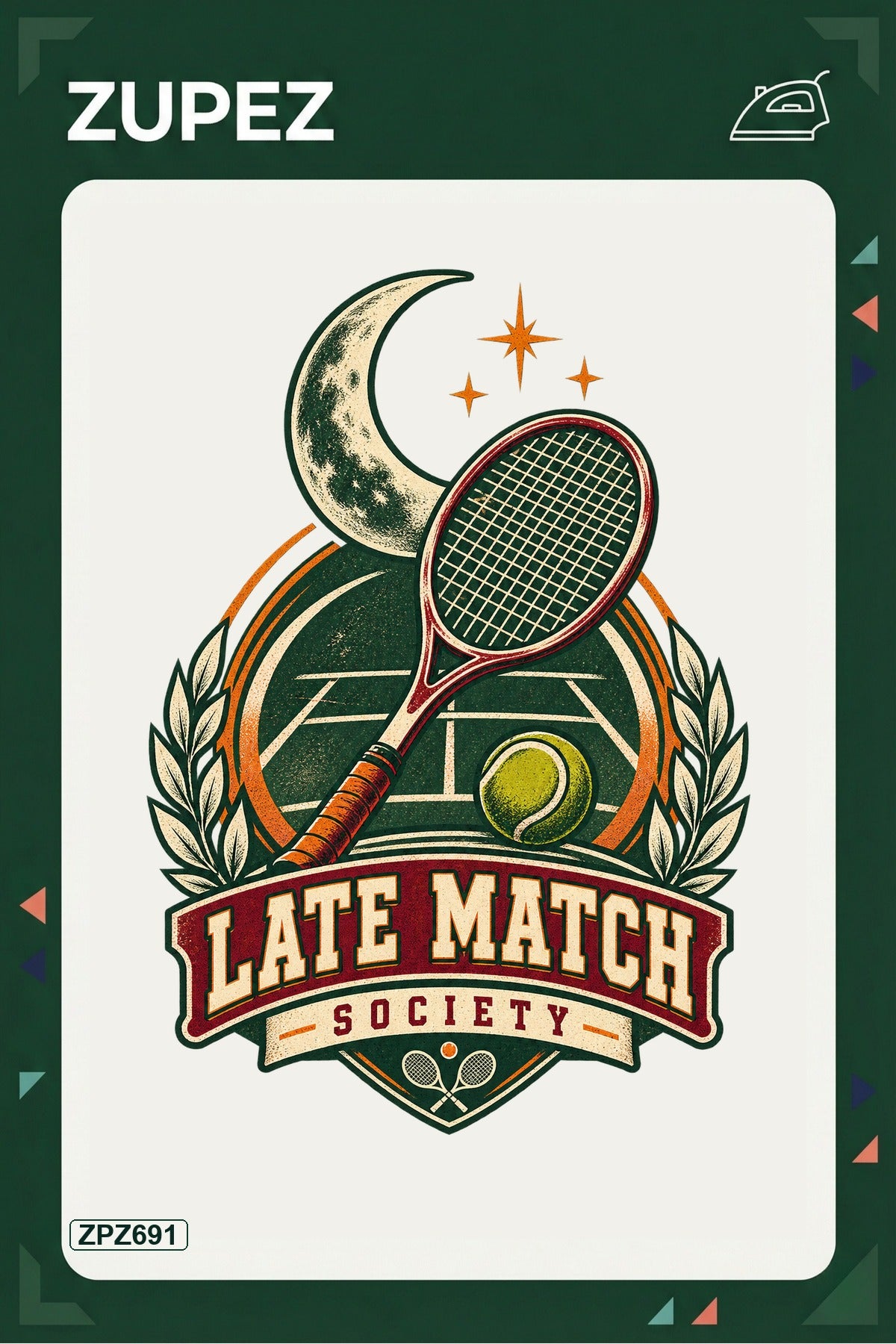 ZPZ691 – Late Match Society Ütüyle Uygulanabilir Transfer Baskı ana ürün görseli