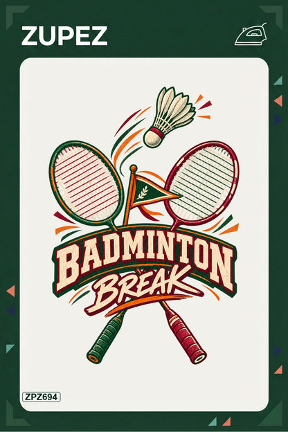 ZPZ694 – Badminton Break Ütüyle Uygulanabilir Transfer Baskı ana ürün görseli