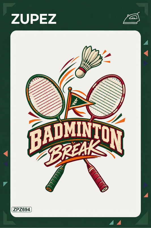 ZPZ694 – Badminton Break Ütüyle Uygulanabilir Transfer Baskı ana ürün görseli