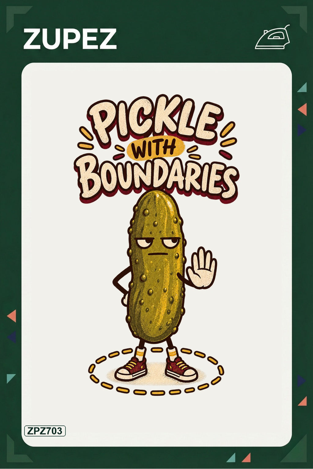 ZPZ703 – Pickle With Boundaries Ütüyle Uygulanabilir Transfer Baskı ana ürün görseli