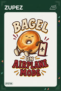 ZPZ706 – Bagel On Airplane Mode Ütüyle Uygulanabilir Transfer Baskı ana ürün görseli
