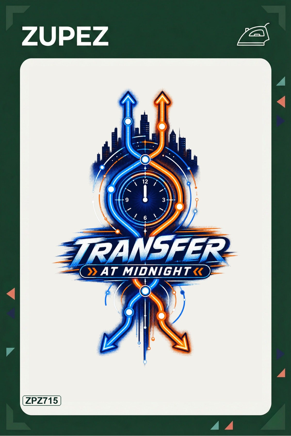 ZPZ715 – Transfer At Midnight Ütüyle Uygulanabilir Transfer Baskı ana ürün görseli