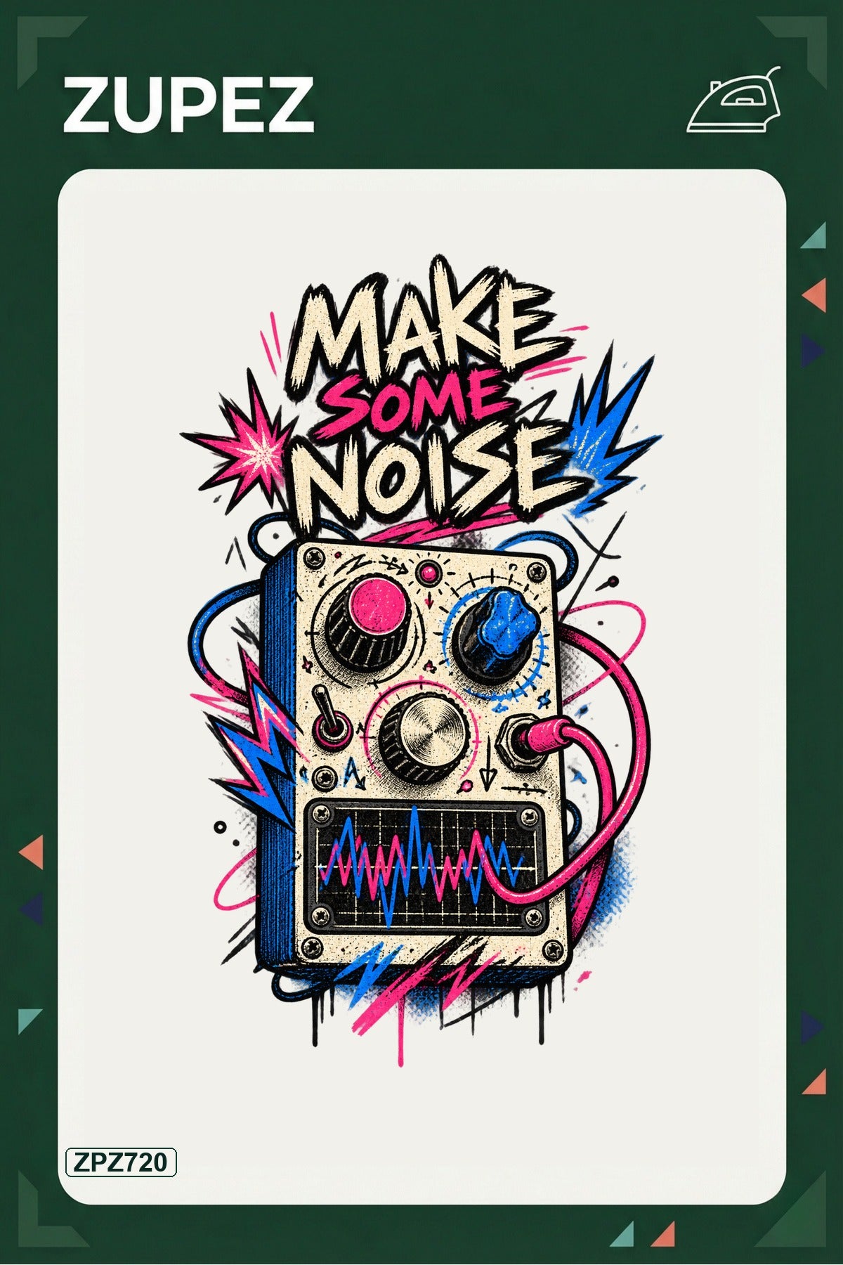 ZPZ720 – Make Some Noise Ütüyle Uygulanabilir Transfer Baskı ana ürün görseli