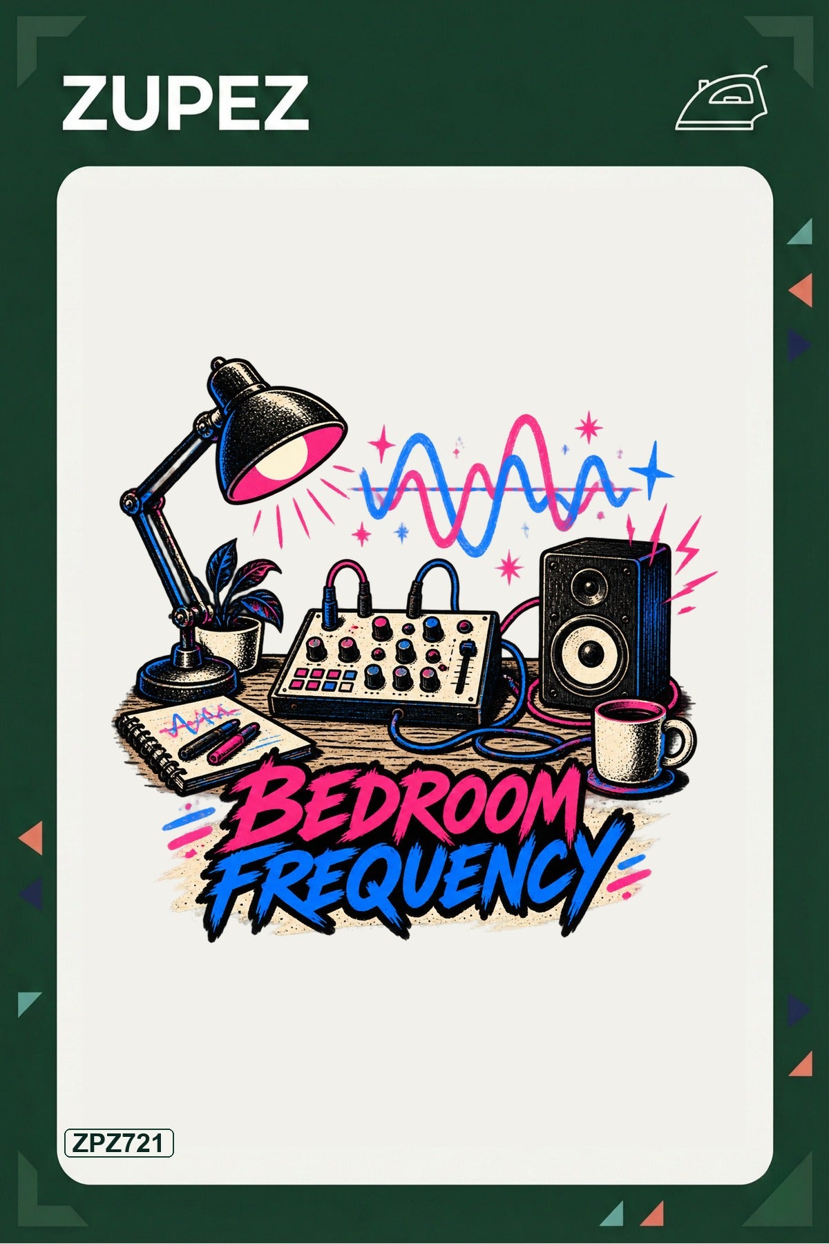 ZPZ721 – Bedroom Frequency Ütüyle Uygulanabilir Transfer Baskı ana ürün görseli