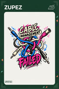 ZPZ722 – Cable Management Failed Ütüyle Uygulanabilir Transfer Baskı ana ürün görseli