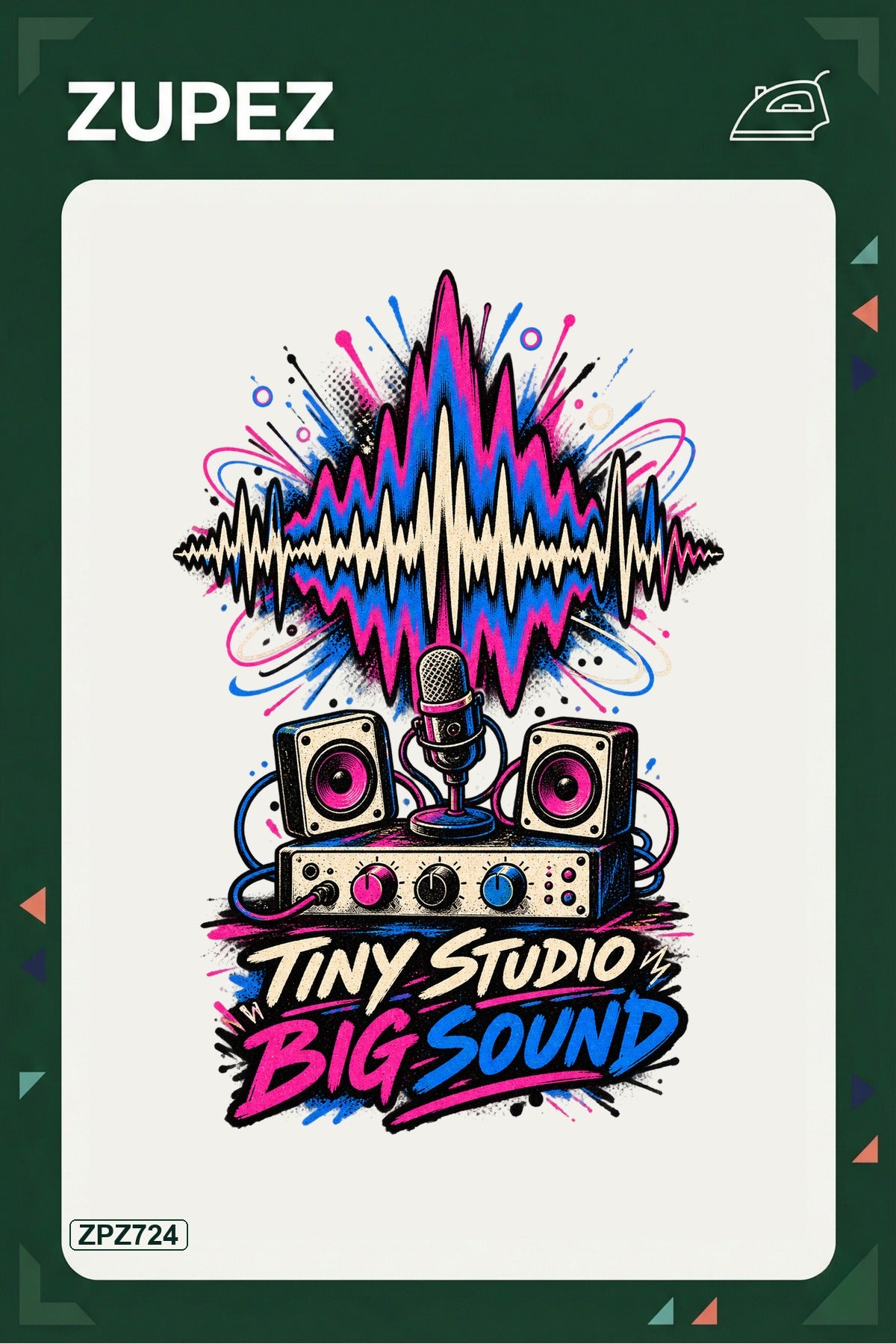ZPZ724 – Tiny Studio Big Sound Ütüyle Uygulanabilir Transfer Baskı ana ürün görseli