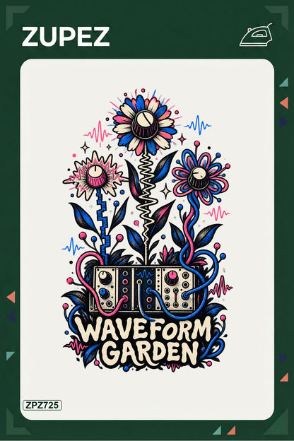 ZPZ725 – Waveform Garden Ütüyle Uygulanabilir Transfer Baskı ana ürün görseli