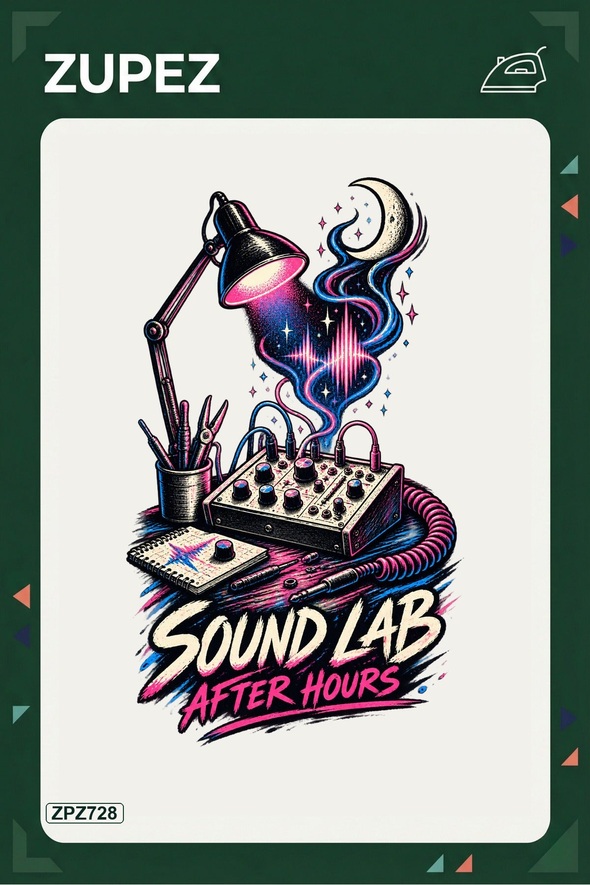 ZPZ728 – Sound Lab After Hours Ütüyle Uygulanabilir Transfer Baskı ana ürün görseli