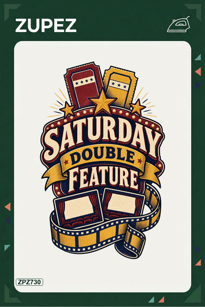 ZPZ730 – Saturday Double Feature Ütüyle Uygulanabilir Transfer Baskı ana ürün görseli