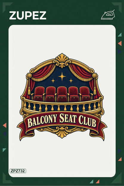 ZPZ732 – Balcony Seat Club Ütüyle Uygulanabilir Transfer Baskı ana ürün görseli