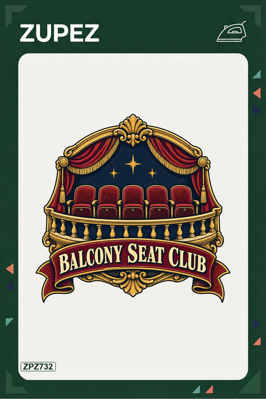 ZPZ732 – Balcony Seat Club Ütüyle Uygulanabilir Transfer Baskı ana ürün görseli