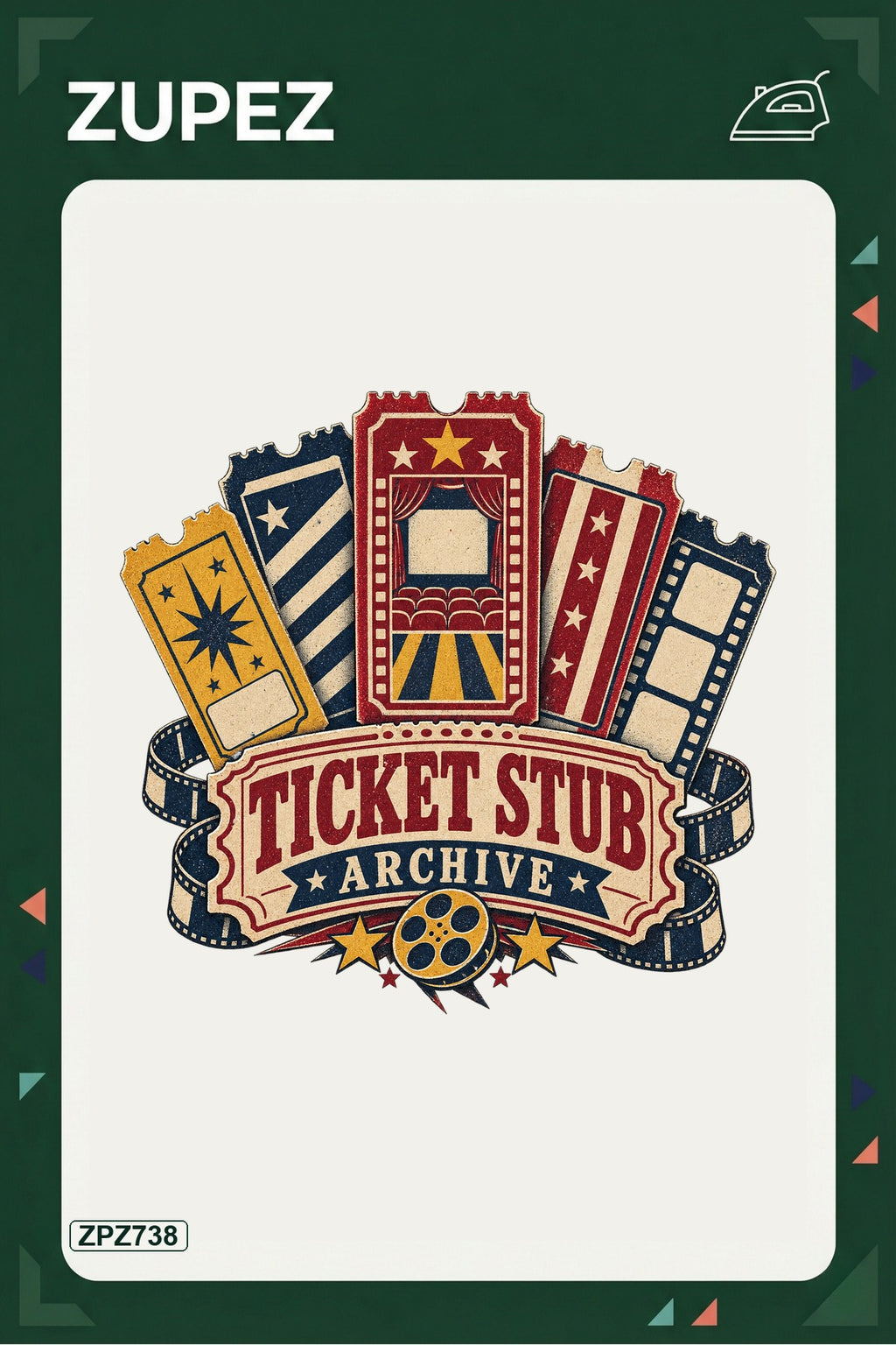 ZPZ738 – Ticket Stub Archive Ütüyle Uygulanabilir Transfer Baskı ana ürün görseli