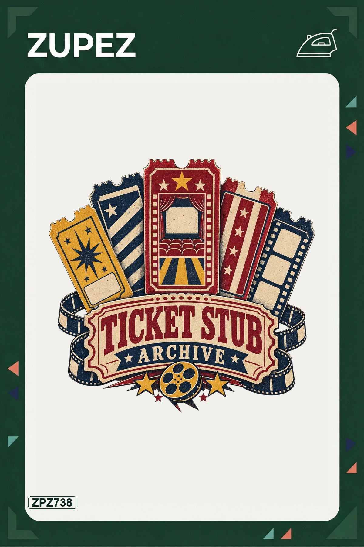 ZPZ738 – Ticket Stub Archive Ütüyle Uygulanabilir Transfer Baskı ana ürün görseli