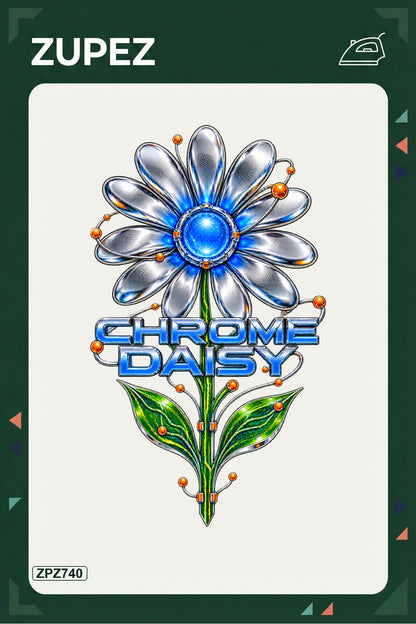 ZPZ740 – Chrome Daisy Ütüyle Uygulanabilir Transfer Baskı ana ürün görseli