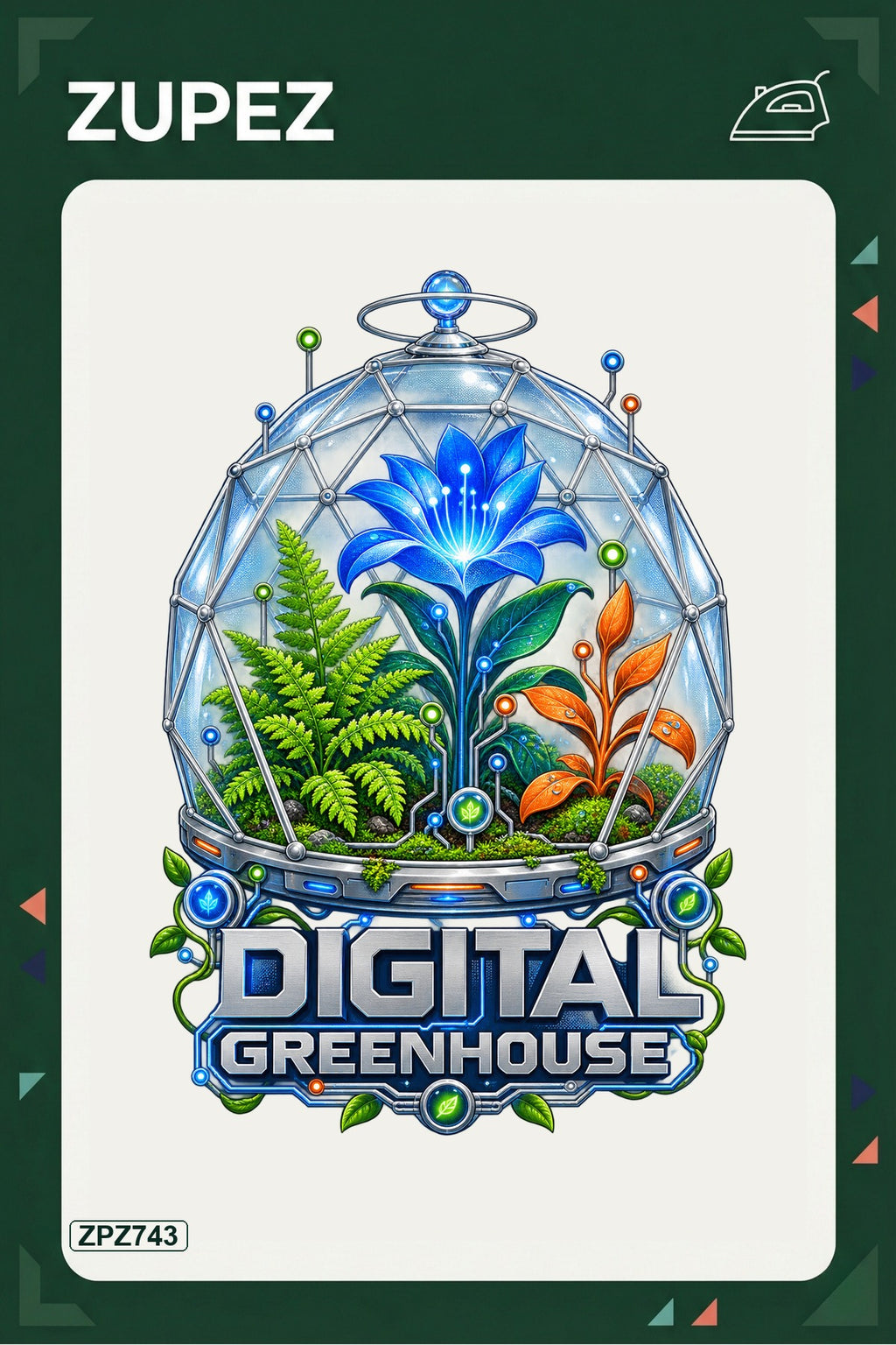 ZPZ743 – Digital Greenhouse Ütüyle Uygulanabilir Transfer Baskı ana ürün görseli