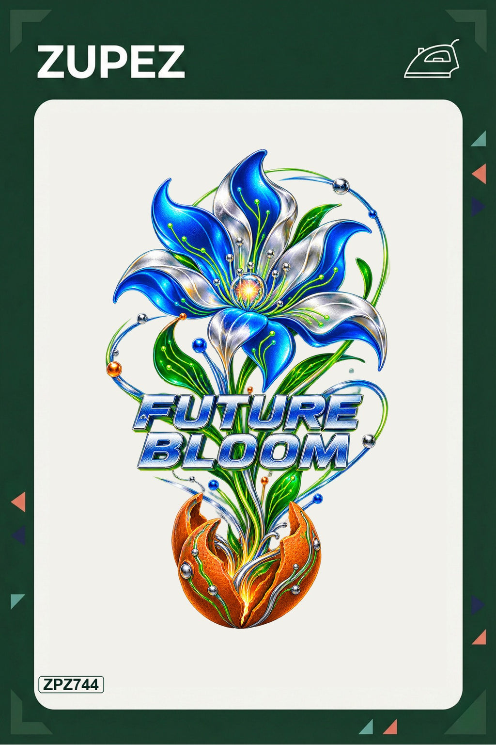 ZPZ744 – Future Bloom Ütüyle Uygulanabilir Transfer Baskı ana ürün görseli