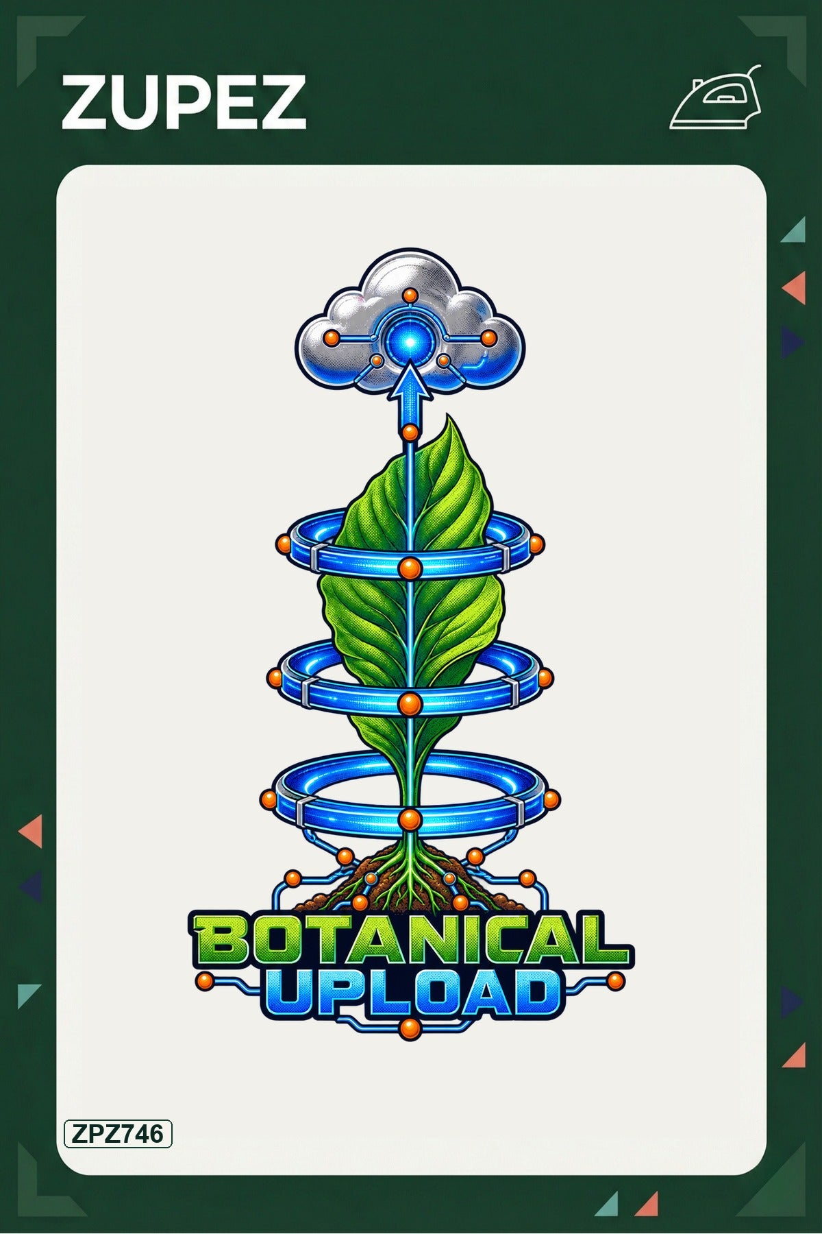 ZPZ746 – Botanical Upload Ütüyle Uygulanabilir Transfer Baskı ana ürün görseli