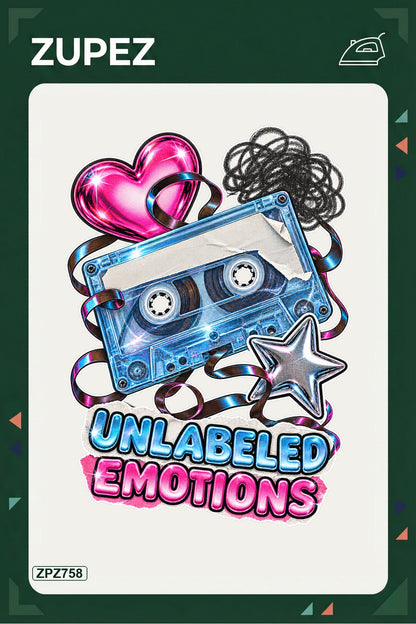 ZPZ758 – Unlabeled Emotions Ütüyle Uygulanabilir Transfer Baskı ana ürün görseli