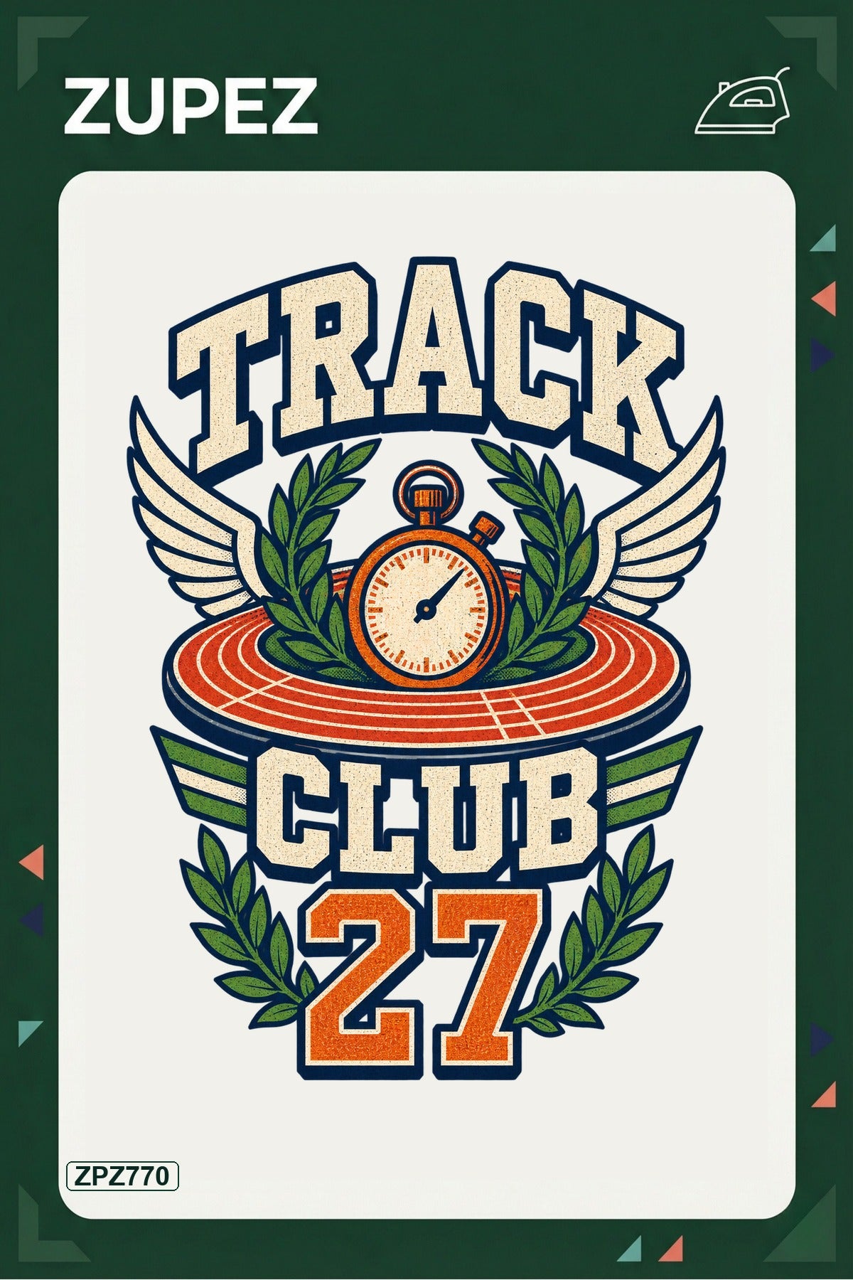 ZPZ770 – Track Club 27 Ütüyle Uygulanabilir Transfer Baskı ana ürün görseli