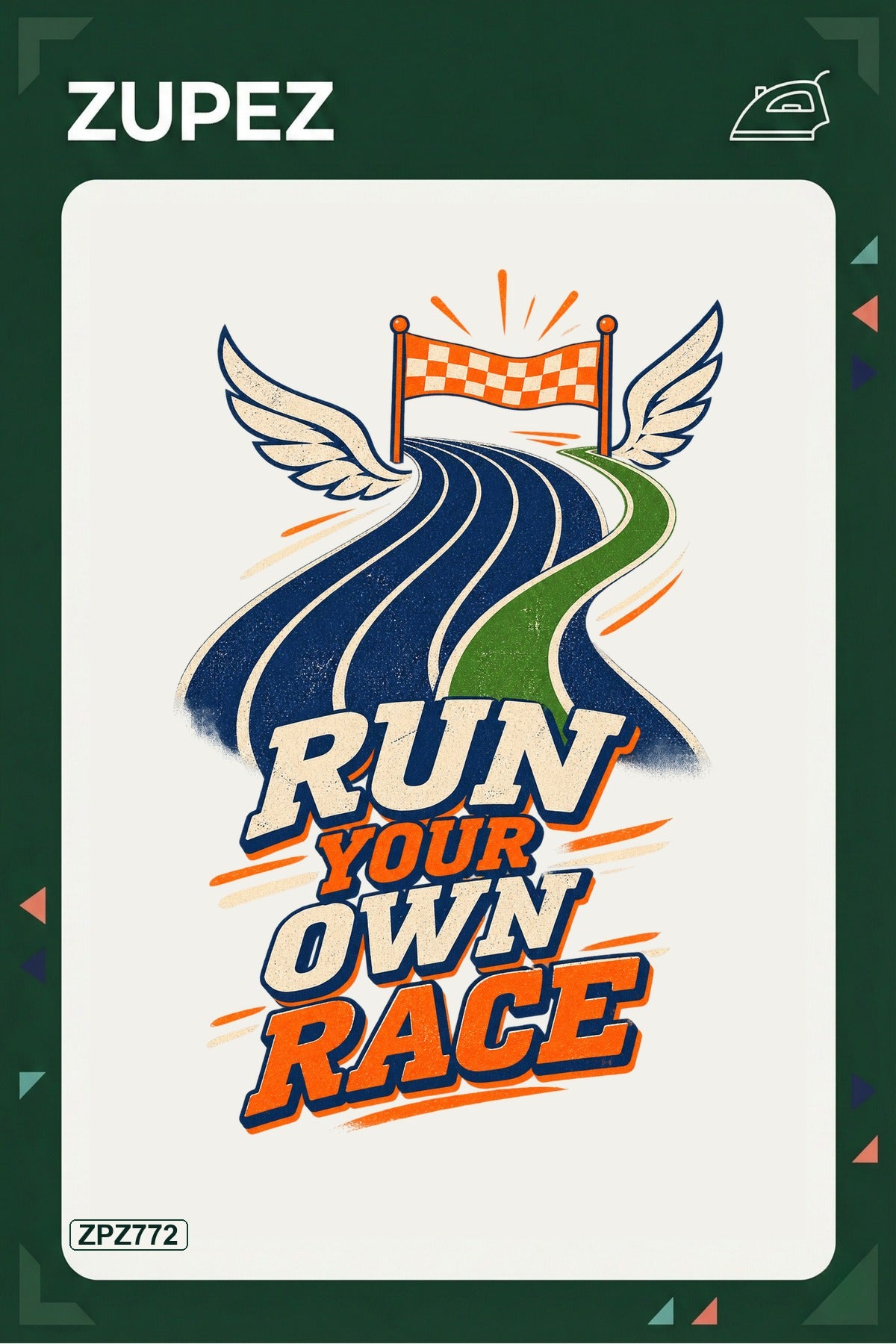 ZPZ772 – Run Your Own Race Ütüyle Uygulanabilir Transfer Baskı ana ürün görseli
